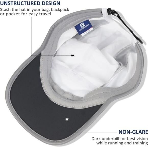 UPF 50 Foldable Running Hat Reflective Lightweight Outdoor Cap Breathable - Picture 4 of 7